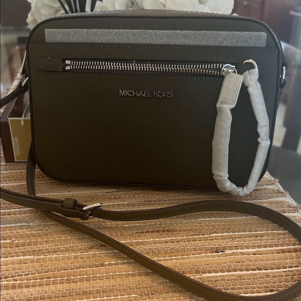 Michael Kors Dark Green crossbody Camera Bag